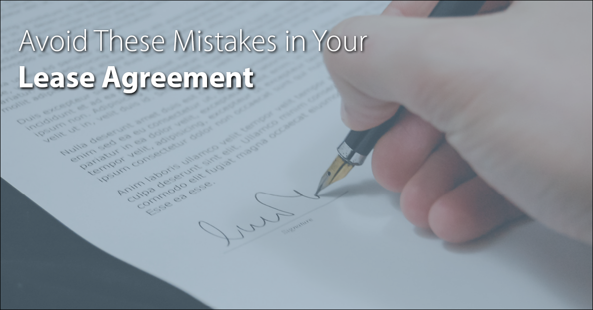 avoid these mistake when drafting a lease agreement