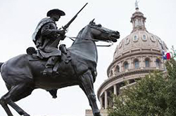 San Leanna statue area in Austin Texas
